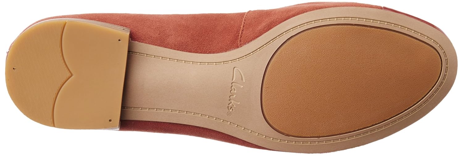 clarks women's festival gold leather ballet flats