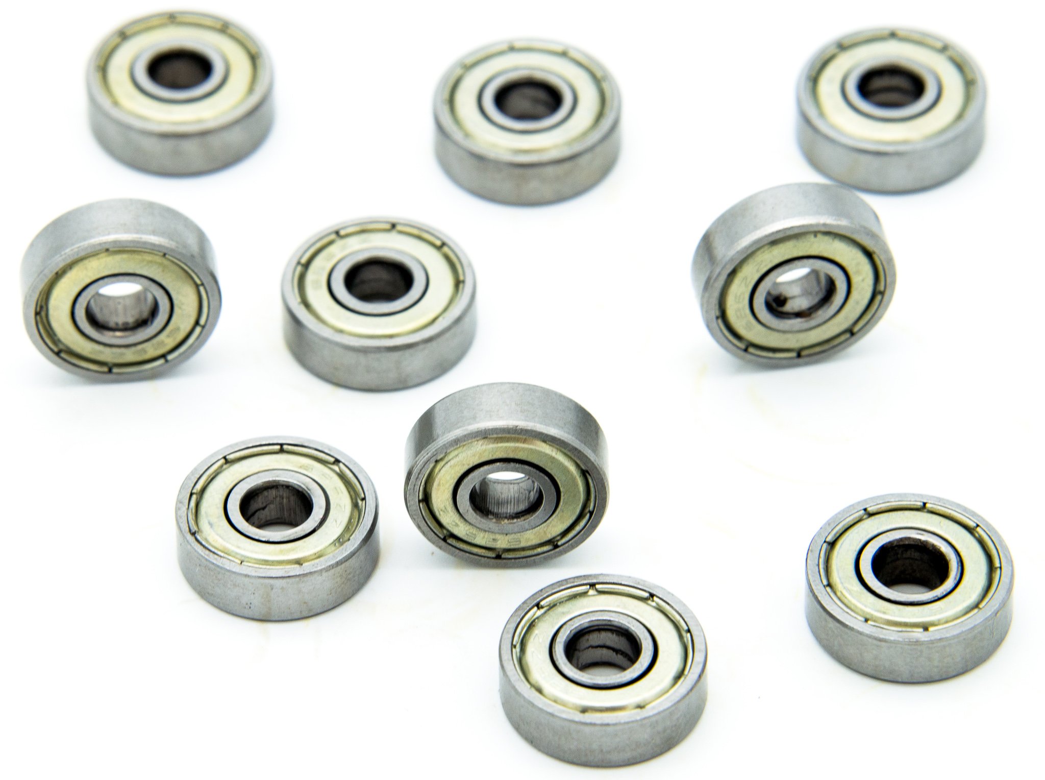 PROtastic® 10 Pcs 16mm x 5mm x 5mm 625ZZ Single Row Metal Deep Groove Ball Bearing