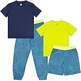 Fruit of the Loom boys Getaway Loose Fit 4-piece Pajama Set