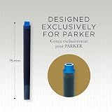 Parker Fountain Pen Ink Refill Cartridges Long Blue QUINK 10 Count view 2