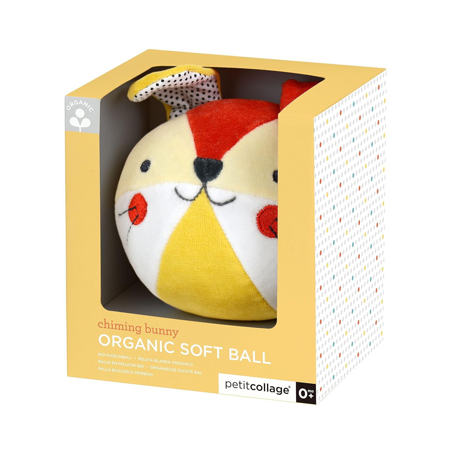 petit collage organic bunny activity toy