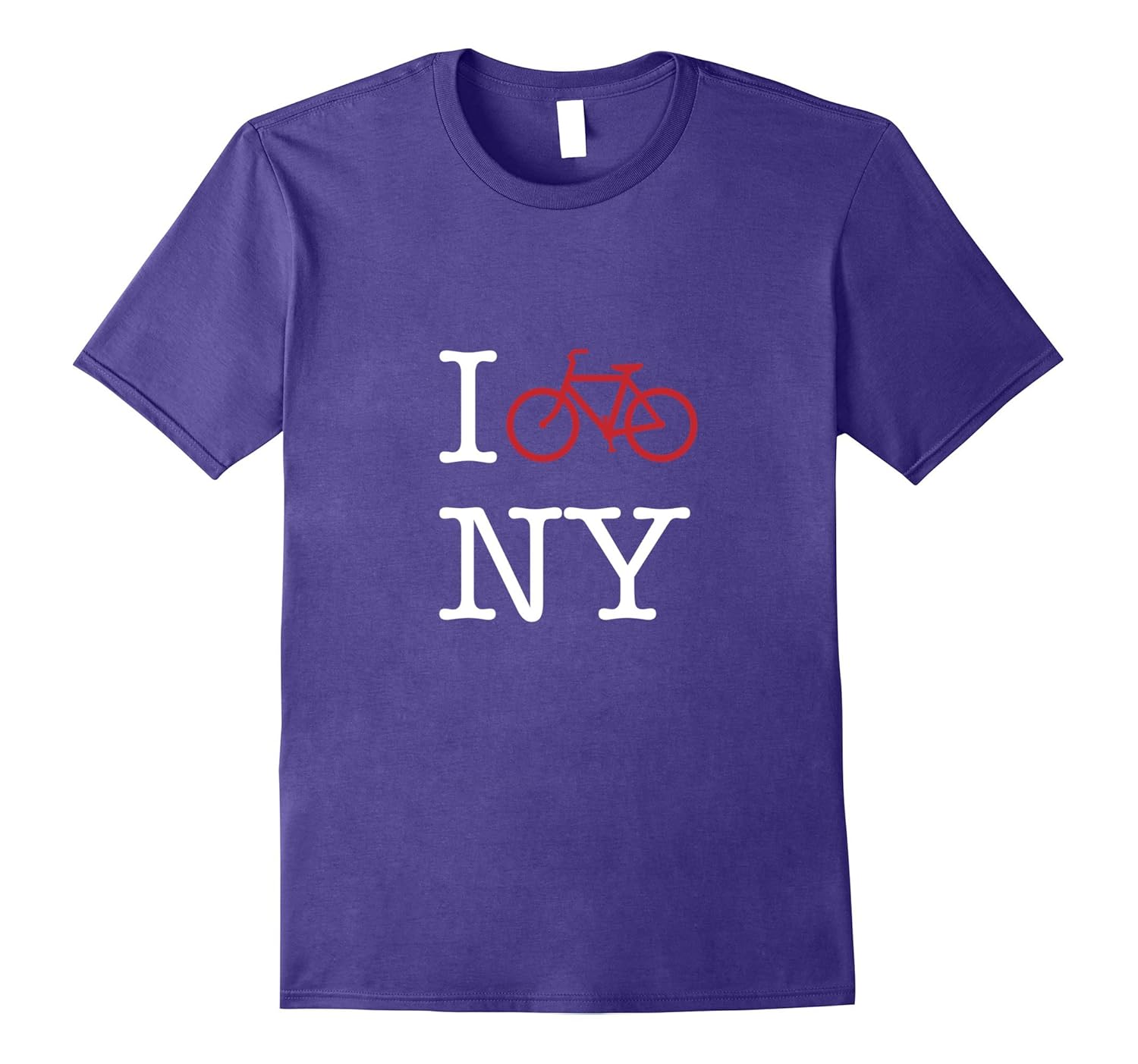 I Bike New York - NYC Bicycle Rider T-shirt-Rose