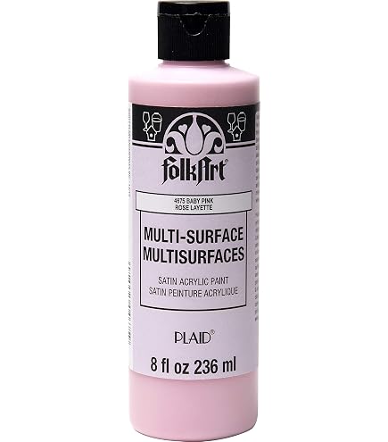 Plaid FolkArt Treasure Gold Vernice Acrilica Metallica Rosa 2oz (59 Ml) - Finitura Lucida, Atossica, Per Legno Vetro Tela Metallo