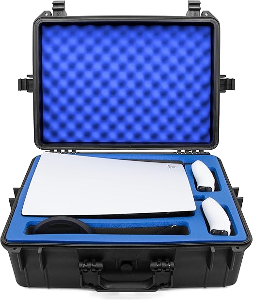 CASEMATIX Hard Shell Travel Case Compatible with PlayStation 5 Console