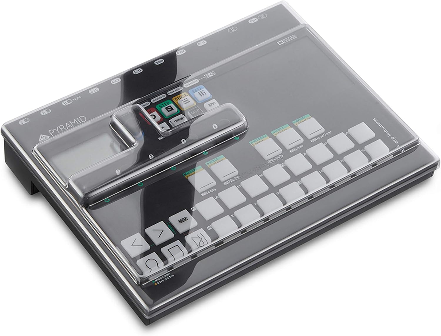 Decksaver Cover for Squarp Pyramid MK2, Super-Durable Polycarbonate Protective lid in Smoked Clear Colour, Made in The UK