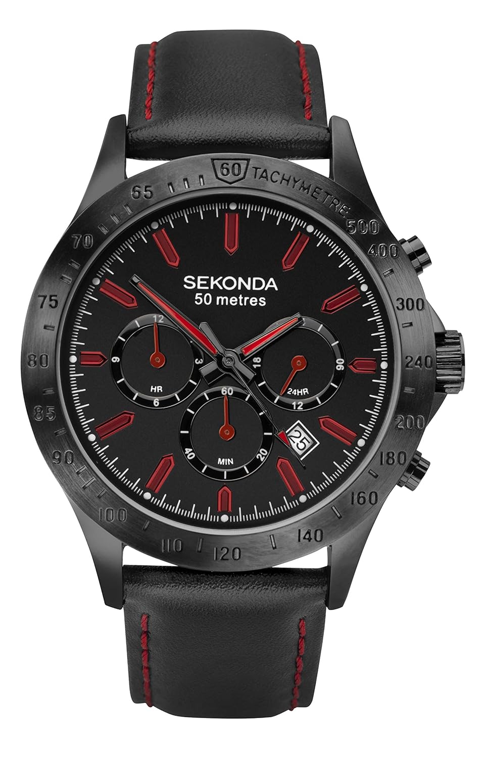 SEKONDA Mens Multi dial Quartz Watch with Leather Strap 1652.27 Amazon