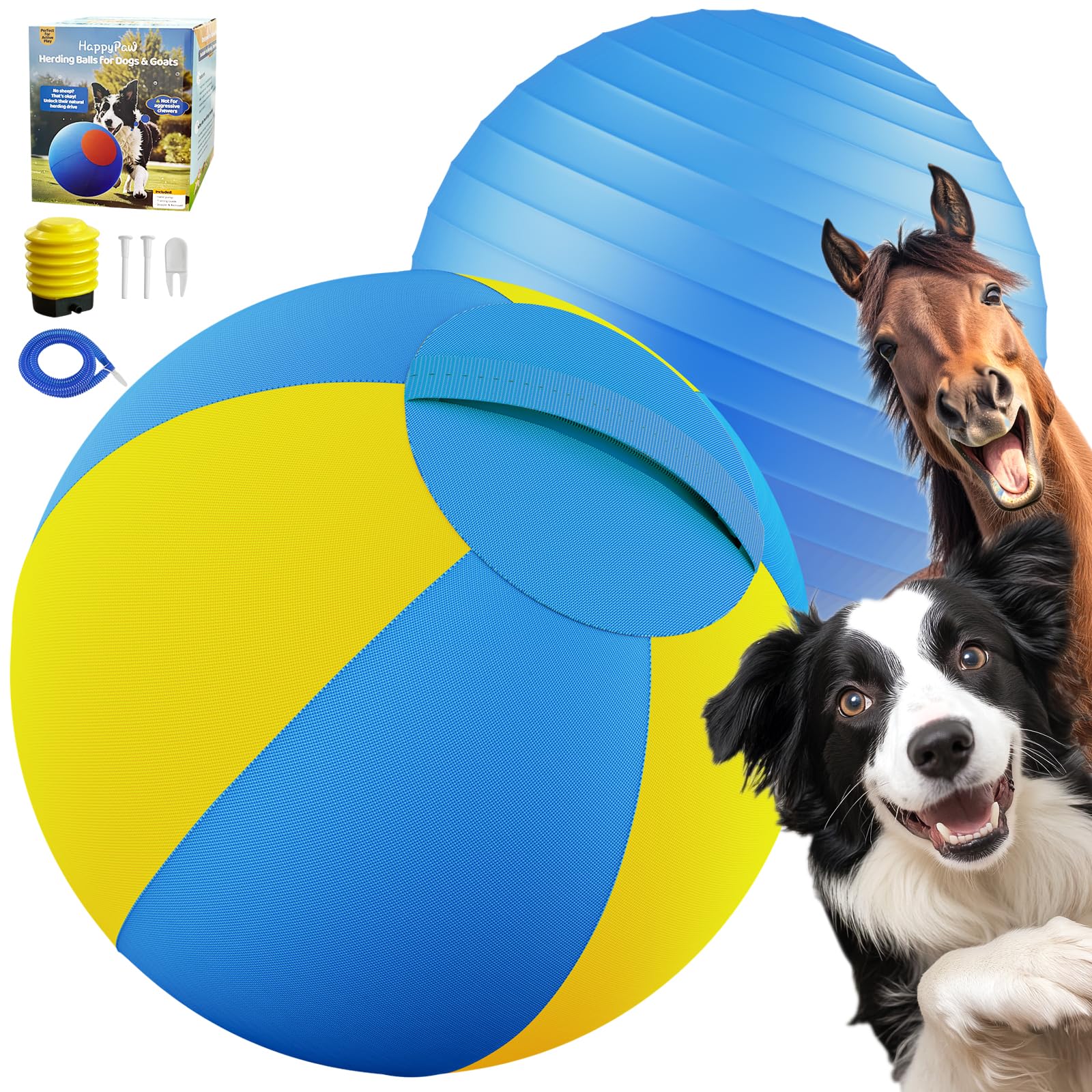 Photo 1 of **UNTESTED**
Happypaw 18'' Herding Ball for Dogs – Enhanced Chew Resistance & Heavy-Duty Material,Durable Dog Toy Agility Equipment for Australian Shepherds, Cattle, Border Collies, and Small/Medieum Breed