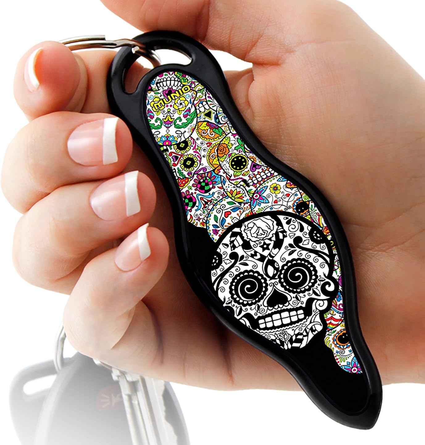 MUNIO Self Defense Kubaton Keychain with Ebook (Modern Flowers) at  Women’s Clothing store