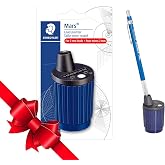 STAEDTLER Mars Rotary Lead Pointer with Shavings Reservoir for 2mm Leads | Precision Tool for Architects, Engineers &amp; Artists, Dust Wiper &amp; Adjustable Cone, Built-In Shavings Reservoir