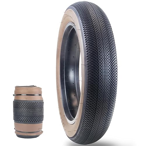 109 - BALINGE 1 Pack 26x4.0 Fat Bike Tires ebike Tires Mountain Bike Heavy Duty High-Performance Wear-Resistant E-Bike Mountain Snow Bike Tire 26 x 4 Fat tire ebike Tires，Brown Wall