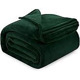 Utopia Bedding Forest Green Fleece Blanket California King Size Lightweight Fuzzy Soft Anti-Static Microfiber Bed Blanket (102x96 Inch)