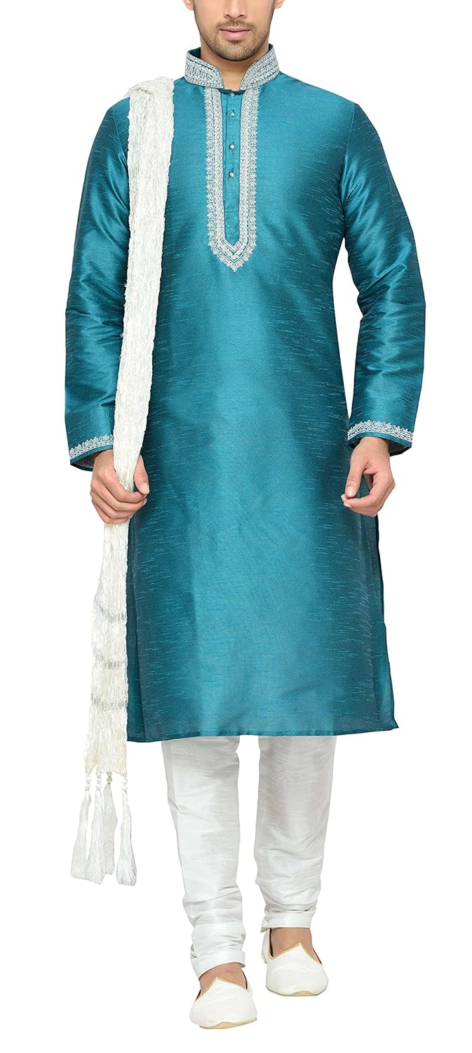 indian poshakh men's silk sherwani