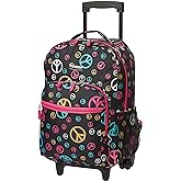 Rockland Double Handle Rolling Backpack, Peace, 17"
