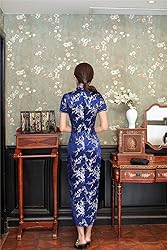 Shanghai Story Short Sleeve Long Qipao Brocade