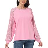 Anna-Kaci Women's Casual Long Sleeve Sequin Blouse Shirts Loose Glitter Sparkly Top Party