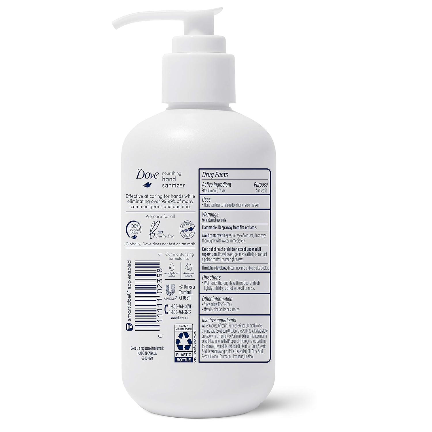 dove sanitizing lotion