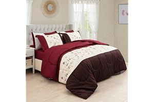 Marina Decoration Home Decor Bedding Comforters Duvet Soft Fluffy Goose Down Alternative Bed in A Bag 7 Piece Printed Comfort