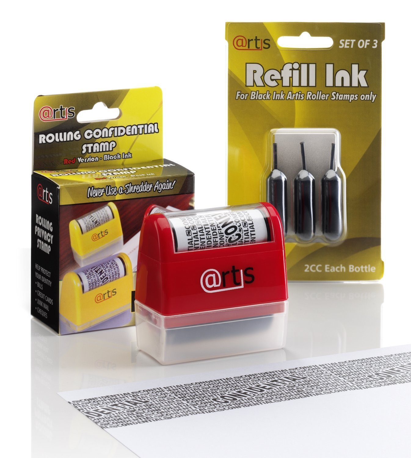 ID Protection Self Inking Stop Identity Theft EraseIt Hide Rolling
