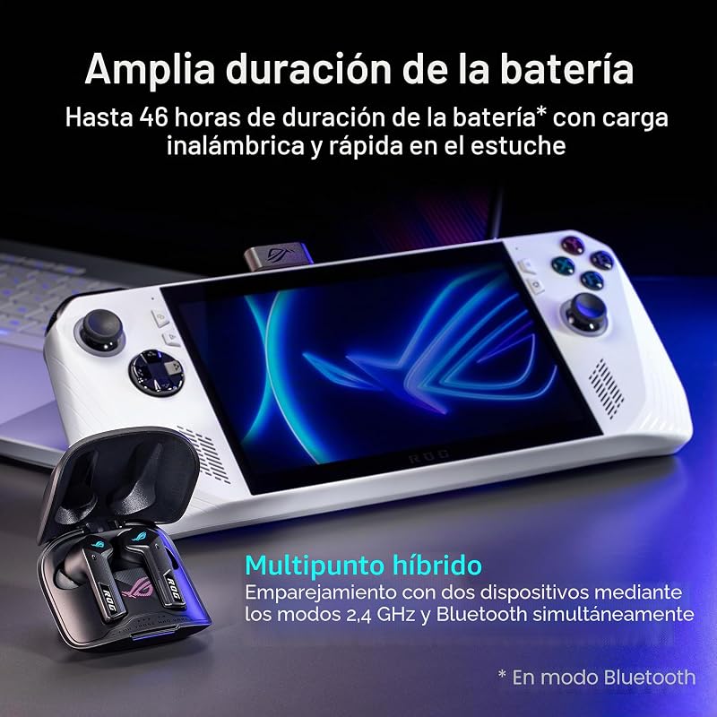 ROG Cetra True Wireless SpeedNova - Auriculares Gaming - Blanco