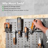 VonHaus Tool Pegboard 44pc Wall Storage Organiser for Shed Garage view 7