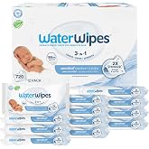 WaterWipes Sensitive+ Newborn &amp; Baby Wipes, 3-In-1 Cleans, Cares, Protects, 99.9% Water, Unscented &amp; Hypoallergenic, 720 Count (12 Packs)