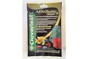 GENERIC Absolute Wormer Plus (50g) Fish wormer Powder, Rapidly Reduces Gut Parasite Burden. Aquarium Anti-wormer. Effective Against flukes, Worms, parasites, and Fish lice. Internal and External parasites.