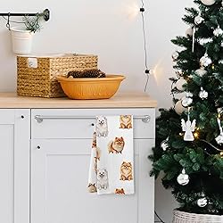 Yorhifa Pomeranian Gifts Kitchen Towels, Pomeranian