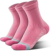 BRISIRA Coolmax Bamboo Viscose Running Compression Quarter Socks Women Moisture Wicking Anti Blister Athletic Ankle Cushion