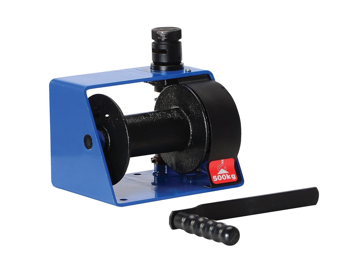 Vestil HWV1000 Hand Winch with Vertical Handle Worm Gear, 1000 lbs Capacity, 1/4" Wire Rope, 7