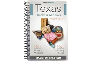 Texas Rocks And Minerals Identification Field Guide | Find Crystals, Gems, Geodes, and Rocks | Thick Waterproof Laminate | Geology Book For Beginners, Experts, & Kids | Rock Chasing