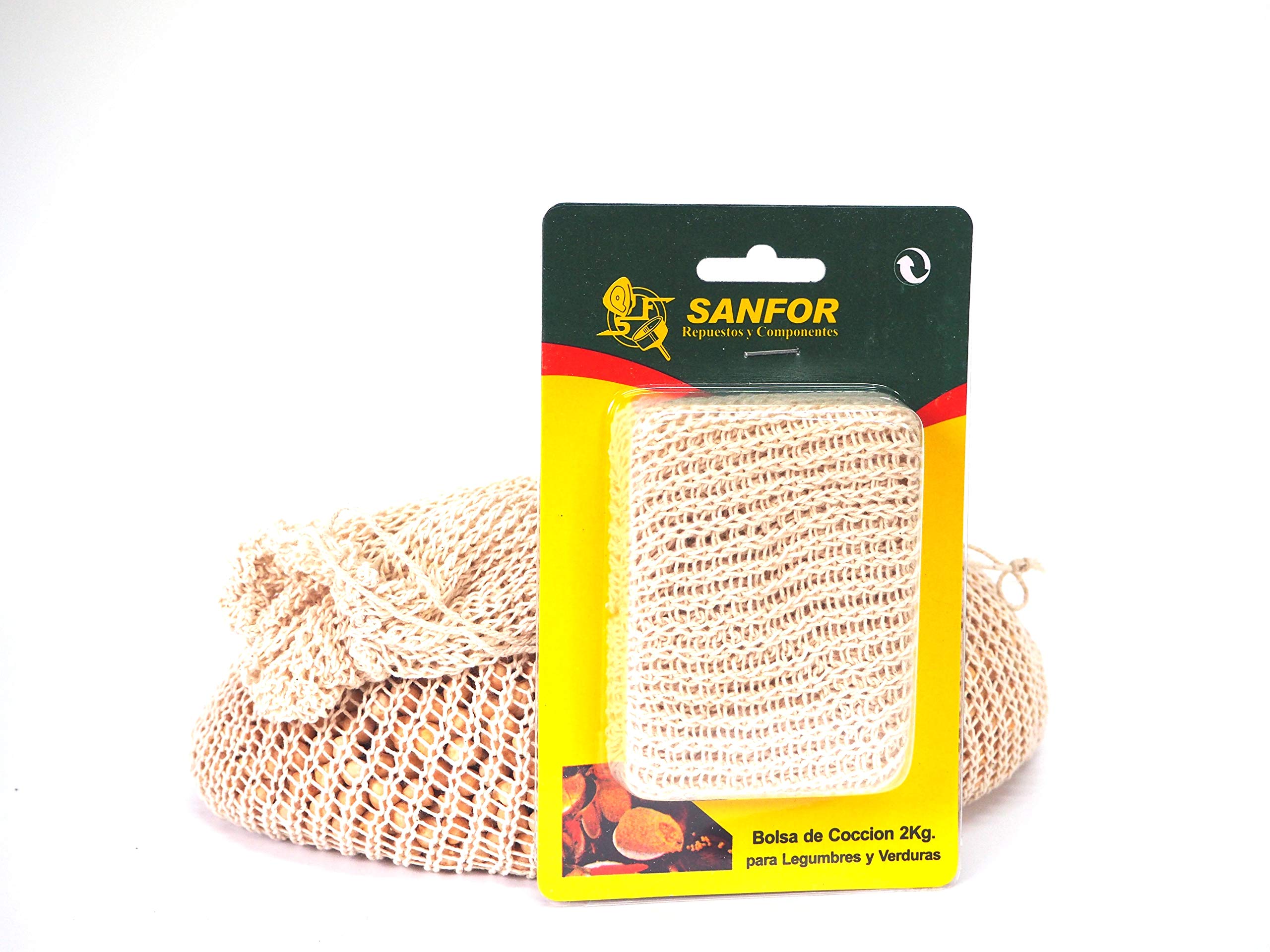 Sanfor Legumes Cooking Bag 2 kg | Suitable for All Types of Pressure Cookers | 100% Cotton | Brown