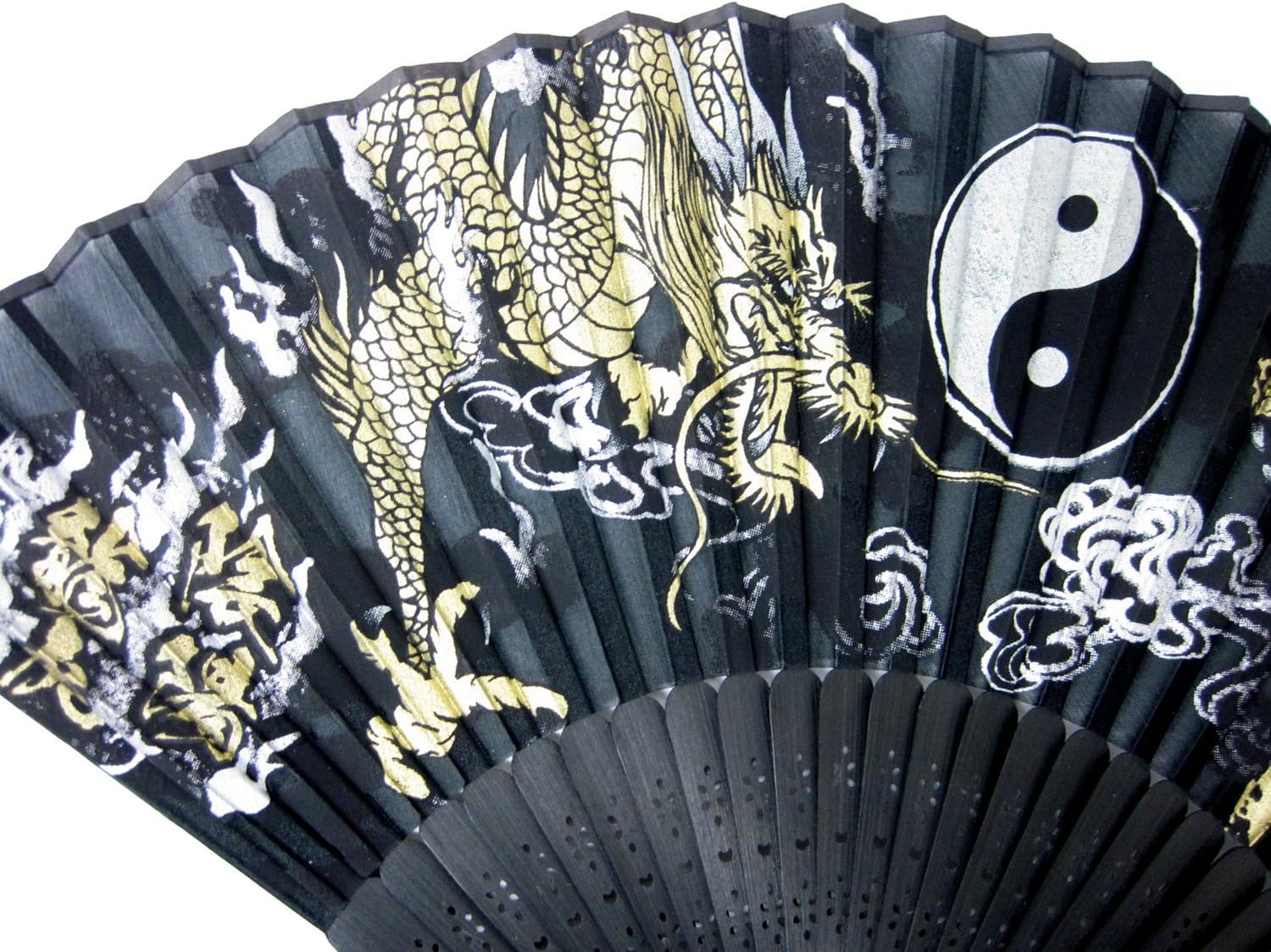 Silk Fan Yin Dragon and Tiger 504-548 - Image 3