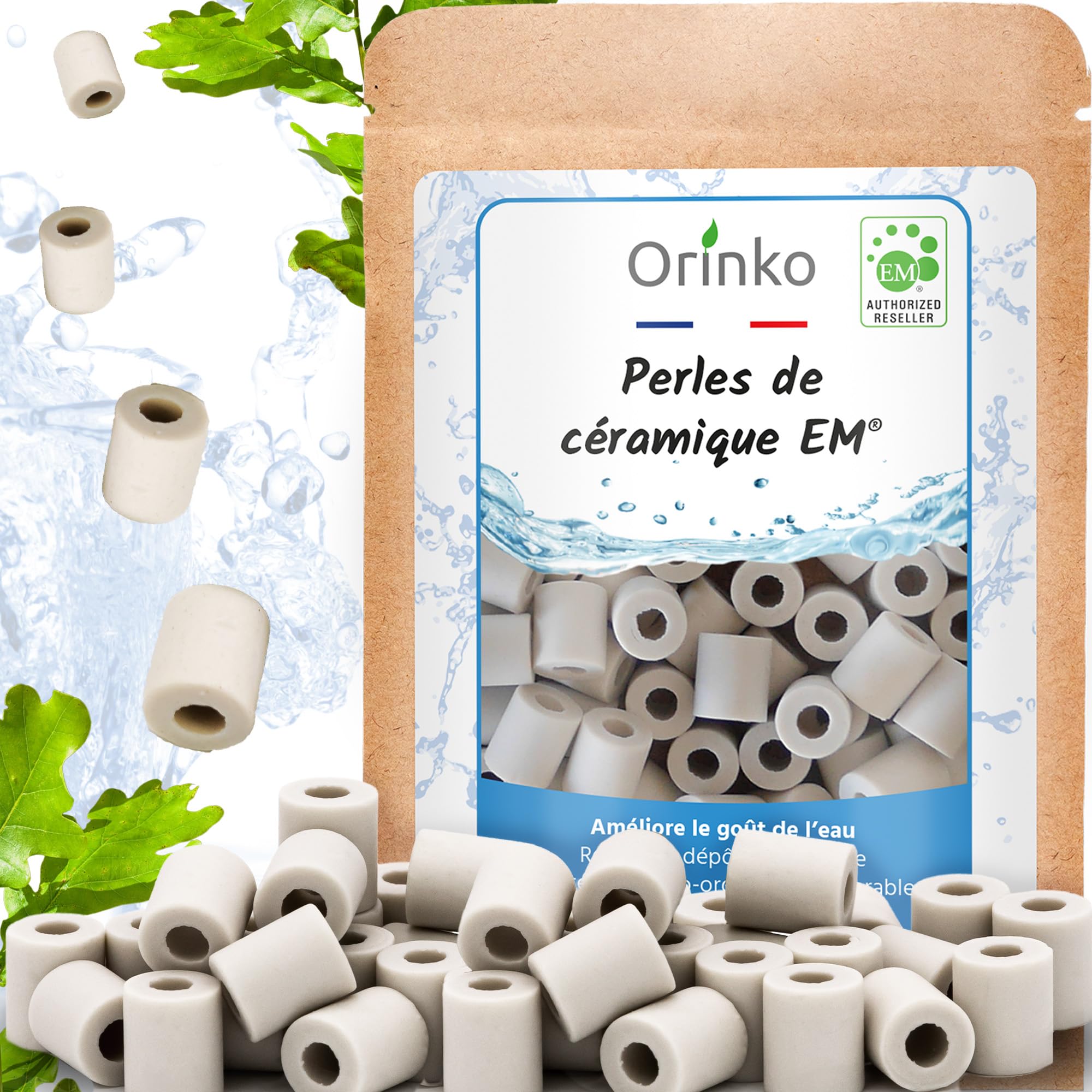 ORINKO® Grey EM® Ceramic Beads Water Filter x80 - Sustainable Ceramic Beads for Water Purification - Eco-Friendly Gray Filter Pearls for Jug - Long Lasting Replacement Filter for Tap Water