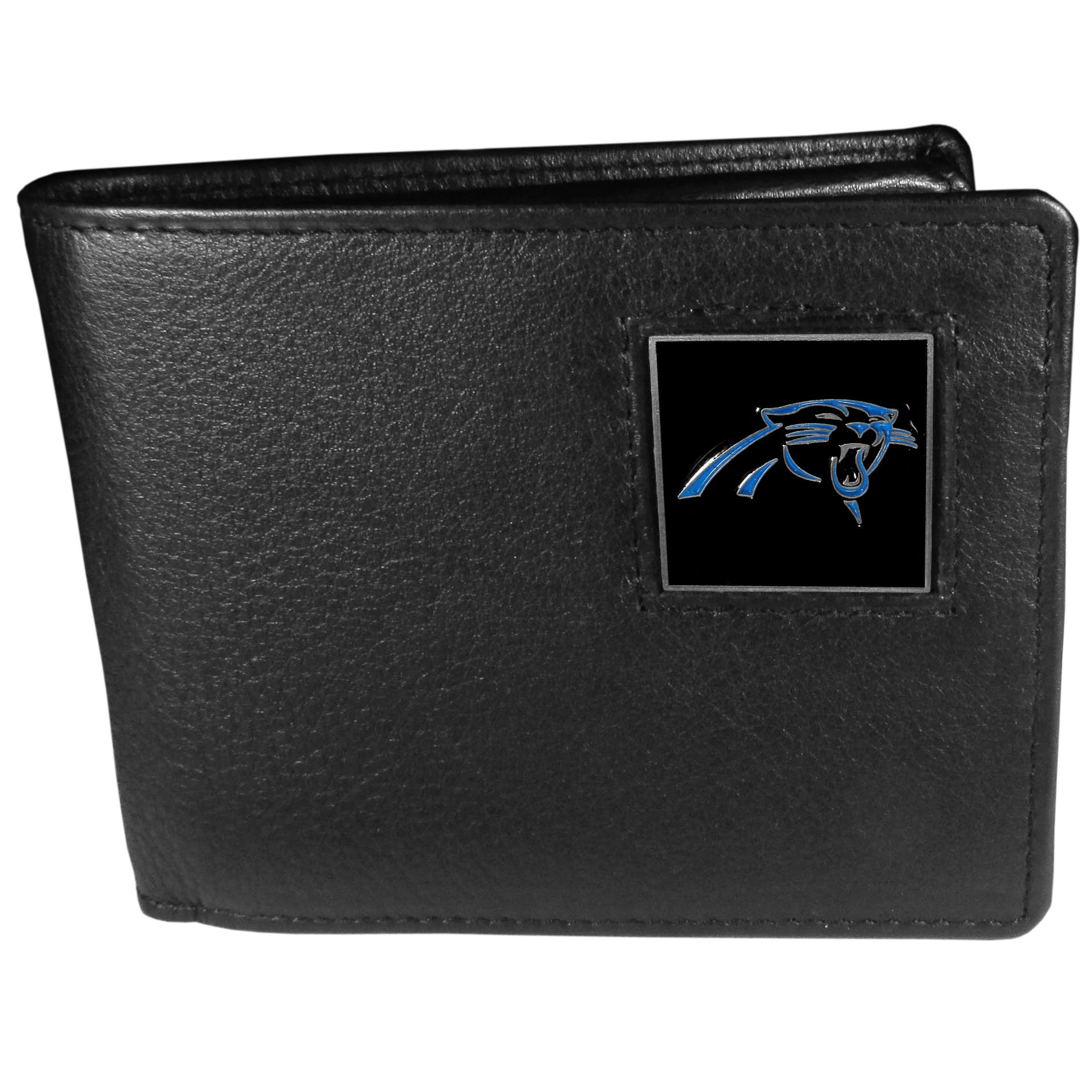 Siskiyou Sports NFL Mens Carolina Panthers Leather Bi-fold Wallet One Size Black