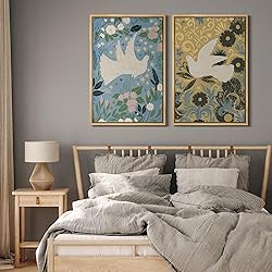 MUDECOR Framed Canvas Print Wall Art Set White
