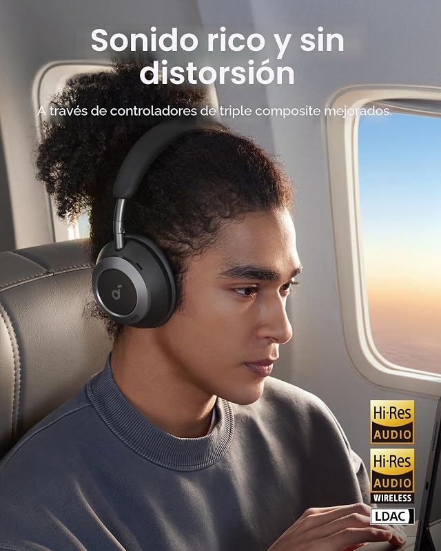 Space One de Anker Pro Auriculares ANC Adaptativa de, LDAC, 60H