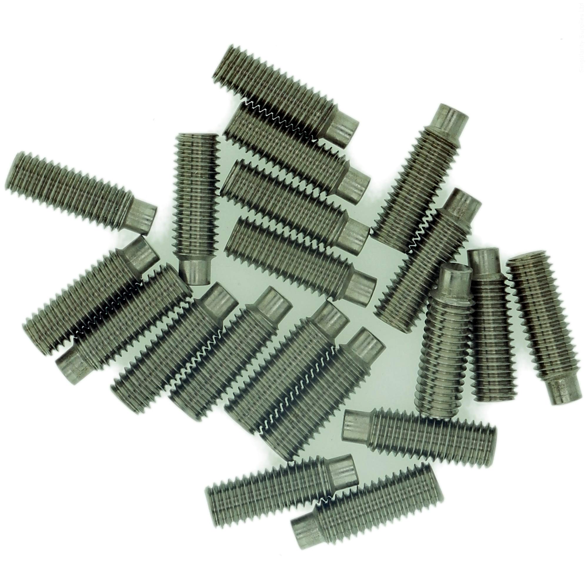 M5 (5mm x 25mm) Hex Socket Grub Screw (Dog Point) - Stainless Steel (A2) (Pack of 20)