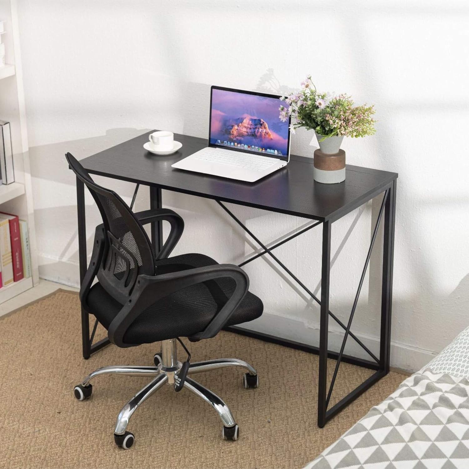 Panana Folding Computer Gaming Desk, Portable Wooden Study Writing Desk ...