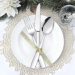 LIANYU 18/10 Flatware Set for 8, 40-Piece Stainless