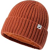 TOP-EX PolarWool™ L/XL/XXL 100% Merino Wool Beanie Fleece Lined Hat Watch Cap for Cold Weather Winter Warm