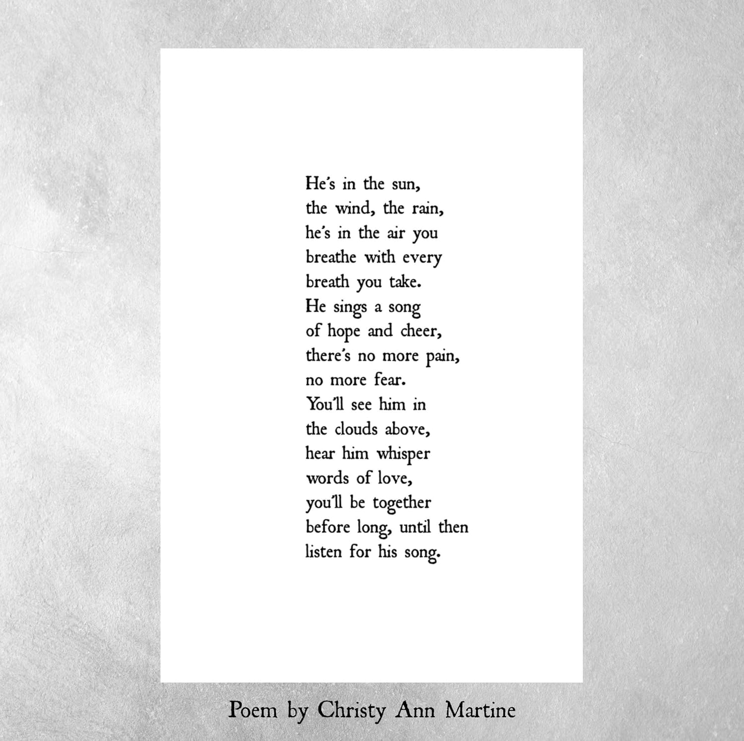 Amazon Com Sympathy Gift Loss Of Father Or Son Poem Print