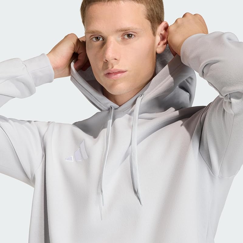 Homme Entrada26 Hoodie Sweatshirt, Team Light Grey/White, M