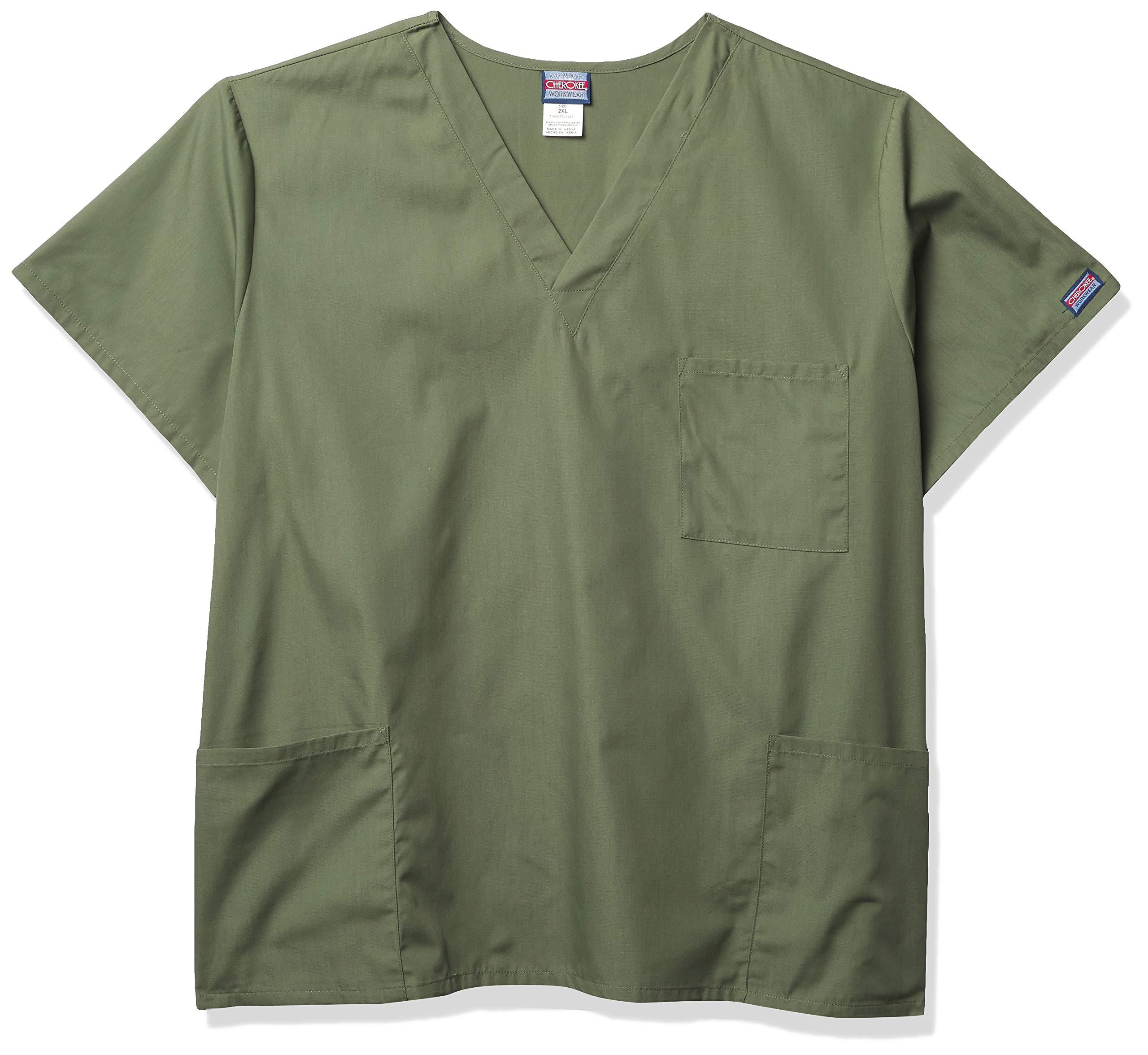 CherokeeWomen and Men V-Neck Scrub Top with 3 Pockets 4876