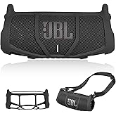 GETGEAR Silicone Cover Sleeve for JBL Charge 5 - Portable Bluetooth Speaker, Featured Design with More Protection, Best Matching in Shape and Color (Black)