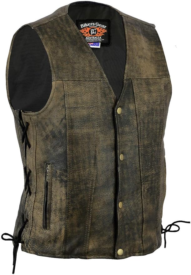 Bikers Gear Australia Lt1001 - Jean Moto Cuir Homme Rock & Roll - Taille S 76,2 Cm