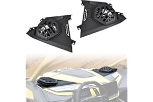 SAUTVS One Pair Front Dash Speaker Panels Waterproof Dustproof Front Dashboard Speaker Enclosures for Can Am Maverick R MAX X