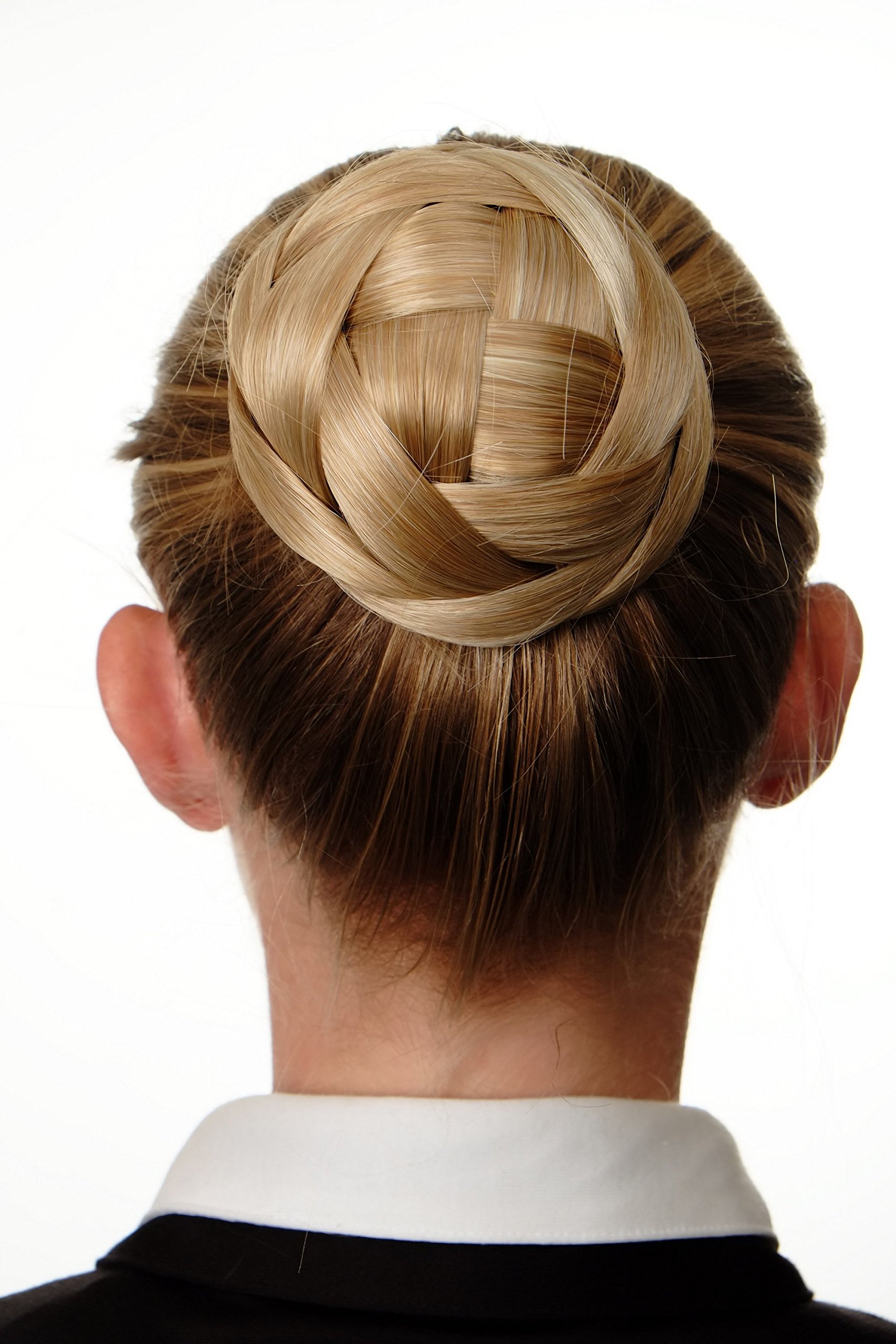 WIG ME UP - Q399D-24H613 Hairbun Hairpiece bun hair knot braided knotted traditional custom Bavaria East Europe blond mix platinum highlights