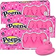 Sweetzo Peeps Chicks Marshmallows, Easter Basket Stuffers, 5 in Each Classic Candies (Pack of 3) - Pink