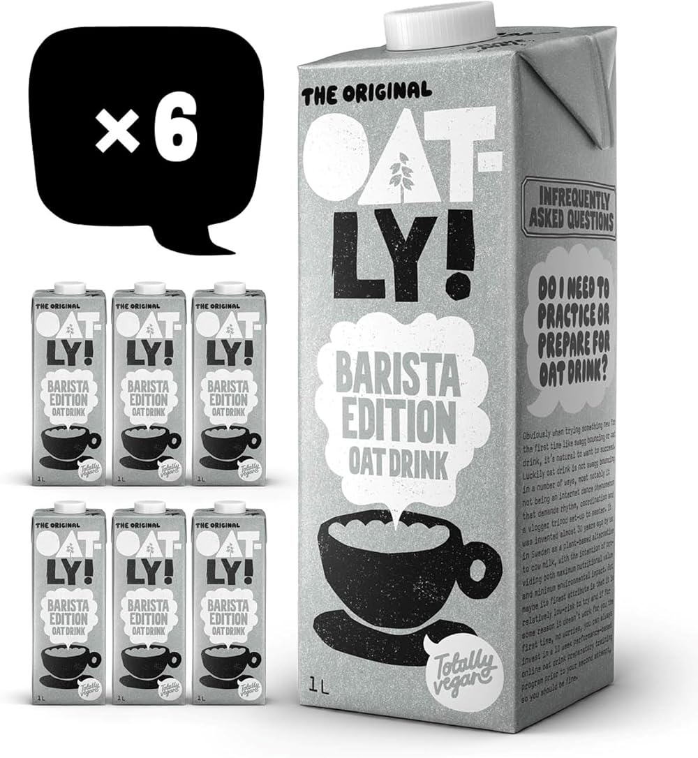 Oatly Barista Oat Drink Long Life 6x1Litre 1:1 Milk Replacement