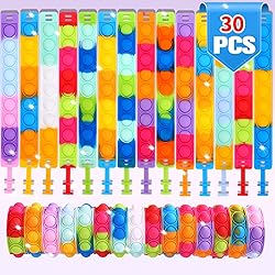 30 PCS Pop Bracelet it Fidget Toys Pack, Fidget